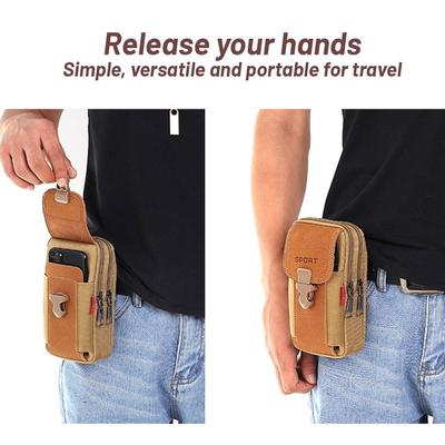 Man Belt Pouch Mobile Phone Bag for Men Phone Holster Bag Molle Waist Bag Pack Small Tactical Duty Belt Backpack Card Holder