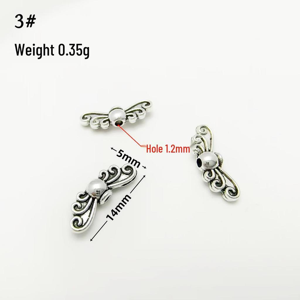 Tibetan Silver Angel Wing & Butterfly Feather Beads for Handmade Jewelry & DIY Accessories
