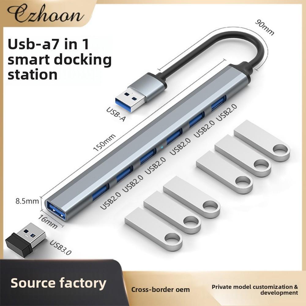 Type C Aluminum Alloy USB 3 0 Hub with Switch Laptop Docking Station Multi Port Expander for MacBook PC Accessories