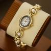 Original Pearl Strap Women's Watch Oval Quartz Wristwatch For Daily Wear Holiday Watches For Woman Fashion Bracelet Wristwatch