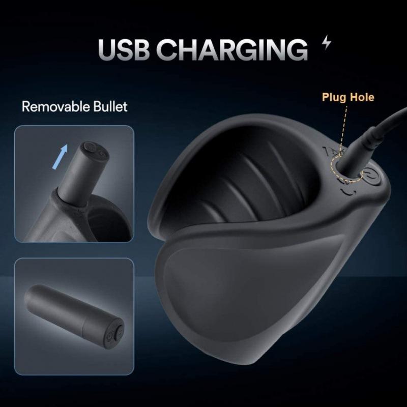 Male Penis Trainer Vibrator Masturbator Vibrating Cock Glans Stimulator Ejaculation Delay Exerciser Sex Toys for Adults Men Male