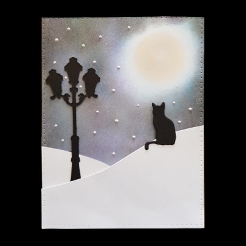 Geometry Cat Metal Cutting Dies Scrapbooking Album Paper Cards Decorative Crafts Embossing Die Cuts