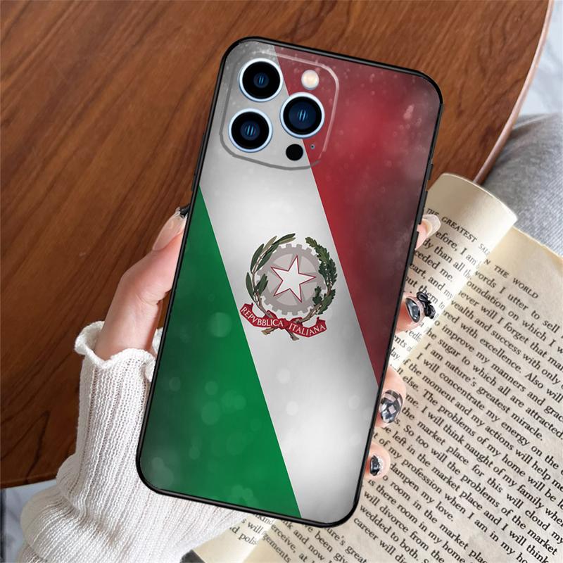 Italy Flag Phone Case For iPhone 17 Air 11 14 15 16 Pro Max Plus 12 13 Mini 16e 17 Pro Max Back Cover