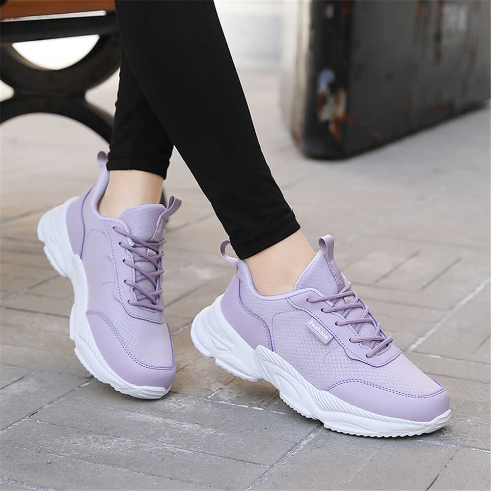 Fashion Laced Thick Heel Spring Women's Spring Casual China Sneakers Women's Shoes 45 Sports High Tech Snearkers Kit Gym Excercise
