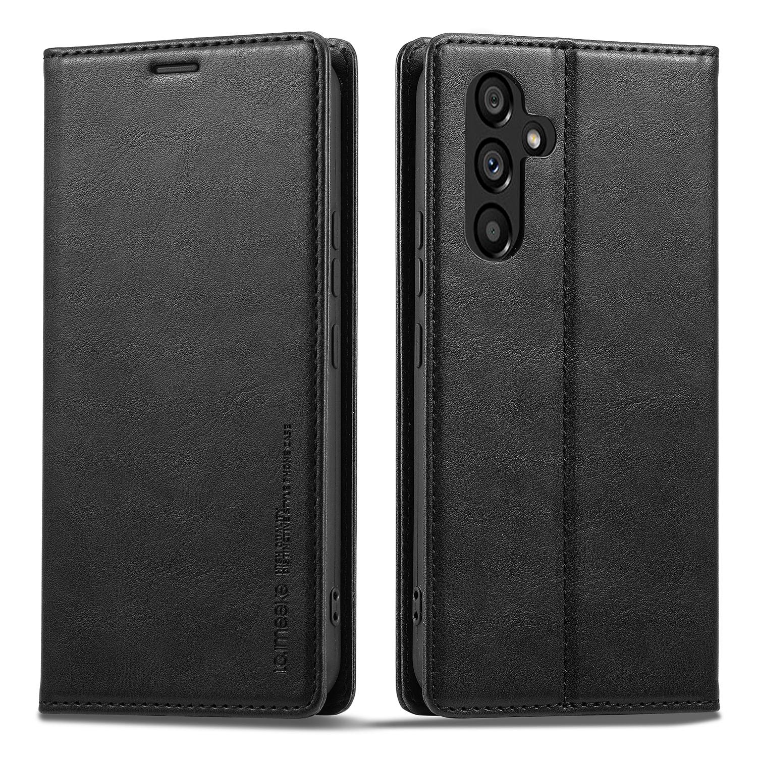 

LC.IMEEKE Для Samsung Galaxy S23 FE Чехол-кошелек из ПУ кожи с RFID-защитой, подставка, флип-чехол для телефона Black