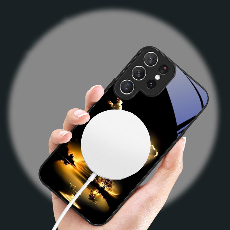 Fantasy Night Scenery For Samsung S26 S20 Ultra S21 Pro S22 Plus S23 FE S24 Ultra S25 For Magsafe Edge Glass Phone Case
