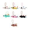 Cute Colorful Plush Dog Charm Keychain Soft Stuffed Ornament Keyring Lovely Pendants Decoration for Purse Bag Backpack