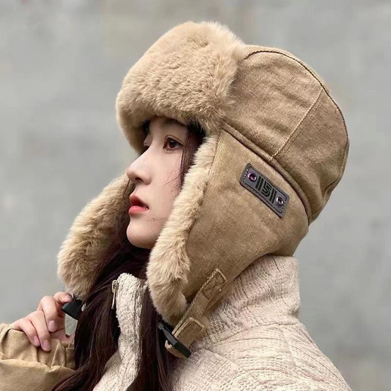 Newest Bomber Hat Men Women Thick Warm Russian Ushanka Fur Hat Fashion Male Female Winter Hat Black Grey Earflap Ski Russian Cap