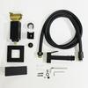 Matte Black Solid Brass (Copper Core) Handheld Bidet Sprayer - Wall-Mounted Health Faucet with Hose & Holder