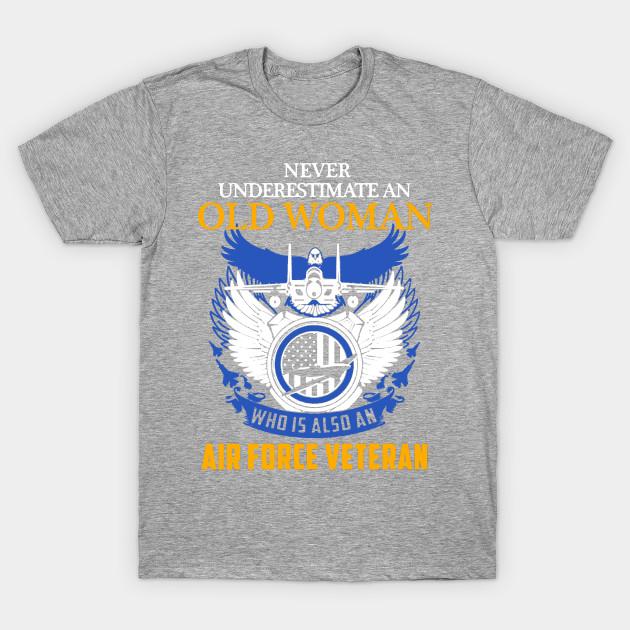 

Unisex Fashion TShirt Never Underestimate An Old Woman With Air Force Ve Print TShirt Plus Size S-5XL T-Shirt 100%Cotton Tops O Neck Short Sleeve Tees XL сірий колір