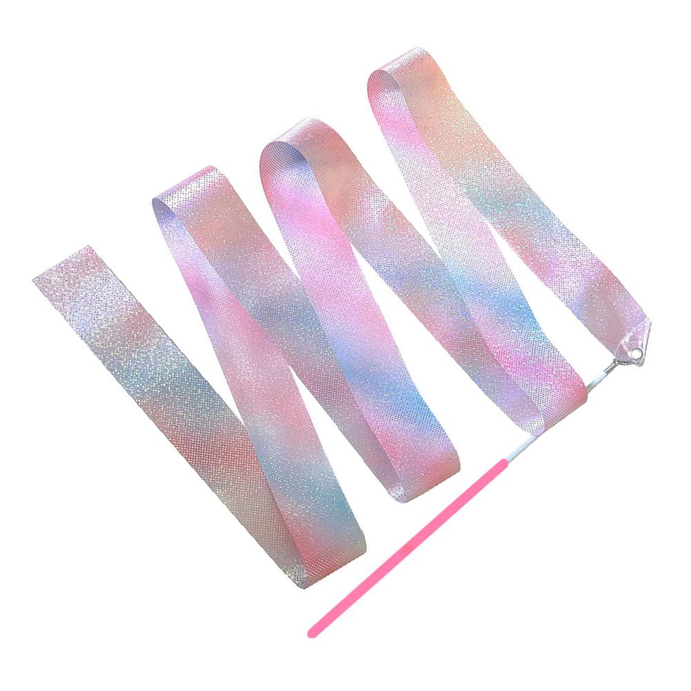 2M Dance Ribbon Gymnastics Ribbon with Twirling Stick Dancing Streamers Art Gymnastics Ribbon for Artistic Dancing Gymnastics