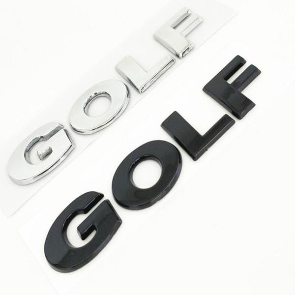 Silver or Black ABS GOLF Car Rear Bumper Trunk English Alphabet Letter Emblem Stickers Badge Decals Car Styling Logo Accessories