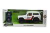 Just Trucks 1973 Ford Bronco Diecast Truck Tire Rack Toys for Kids and Adults 124 & (White/Red)