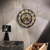 Gear Wall Clock Retro Wooden Living Room Wall Watch Art Design Bedroom Decorative Clocks Creative Large Round Silent Clocks