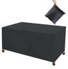 210D Silver Coated Oxford Cover Waterproof Sunproof Dustproof for Outdoor Garden Furniture Black