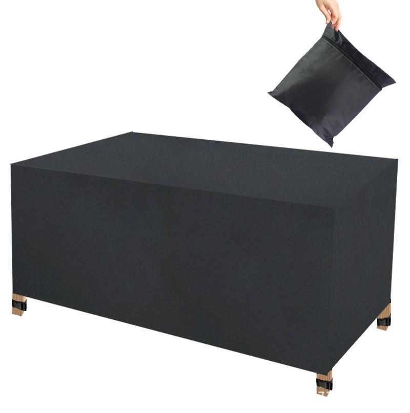 210D Silver Coated Oxford Cover Waterproof Sunproof Dustproof for Outdoor Garden Furniture Black