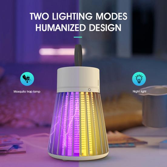 Mosquito Killing Lamp Electric Insect Extermination Device 6 Hours Battery Life USB Charging Camping Tent Fly Killing Trap