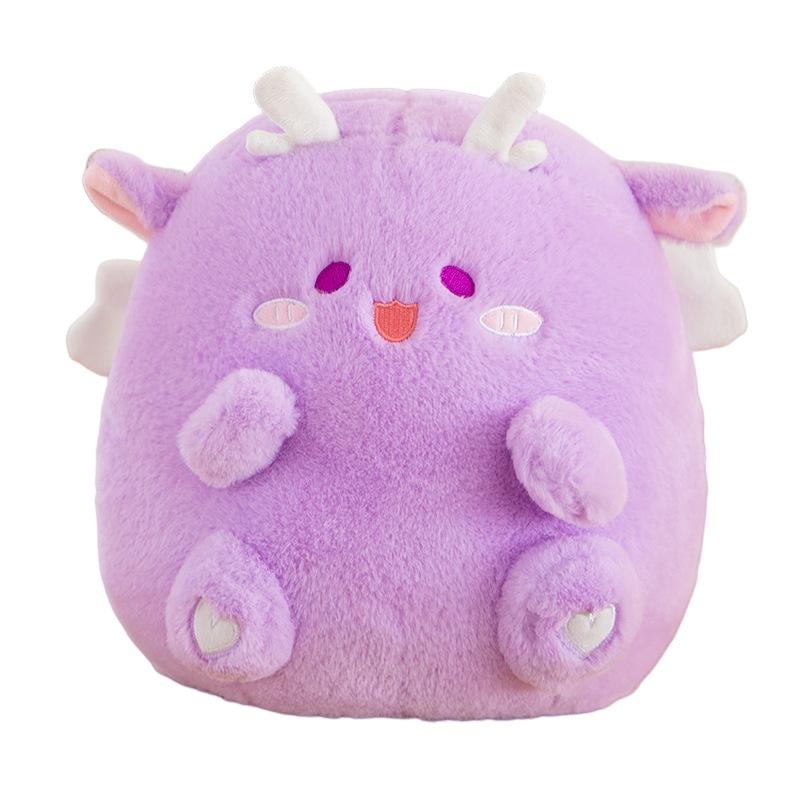 

Cute Dandan Dragon Plush Pillow Wholesale Crystal Pillow 8-inch Doll Activity Gift 30cm/11.81in фіолетовий