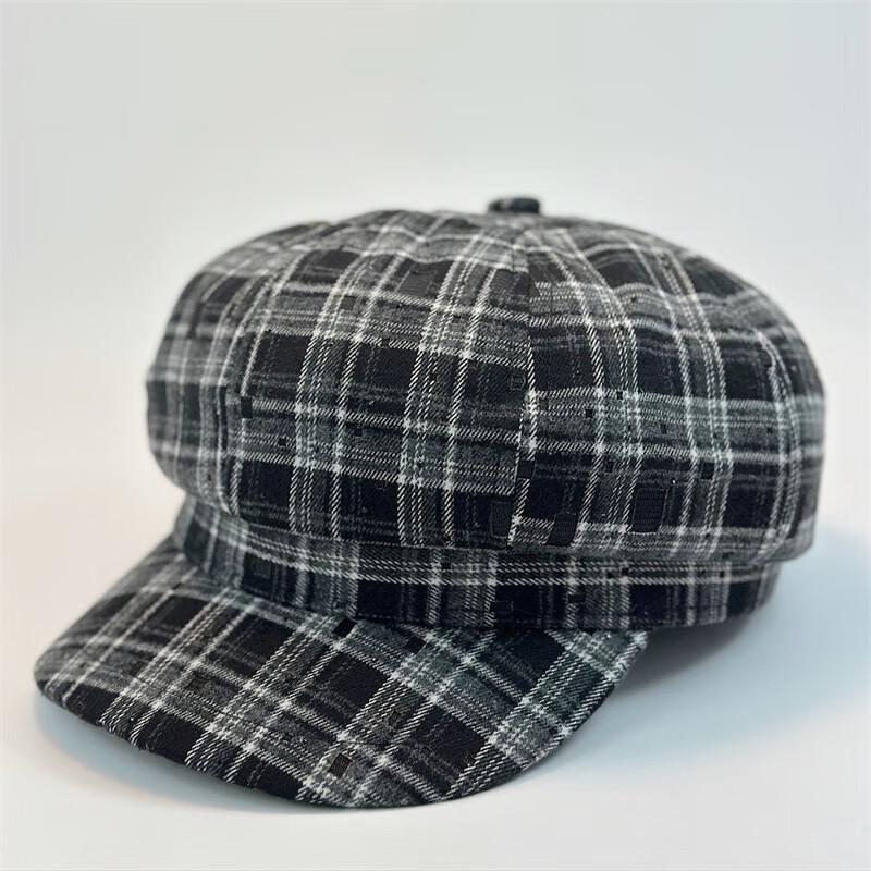 

Женская ретро-кепка газетчика в клетку Adjustable 54-58cm