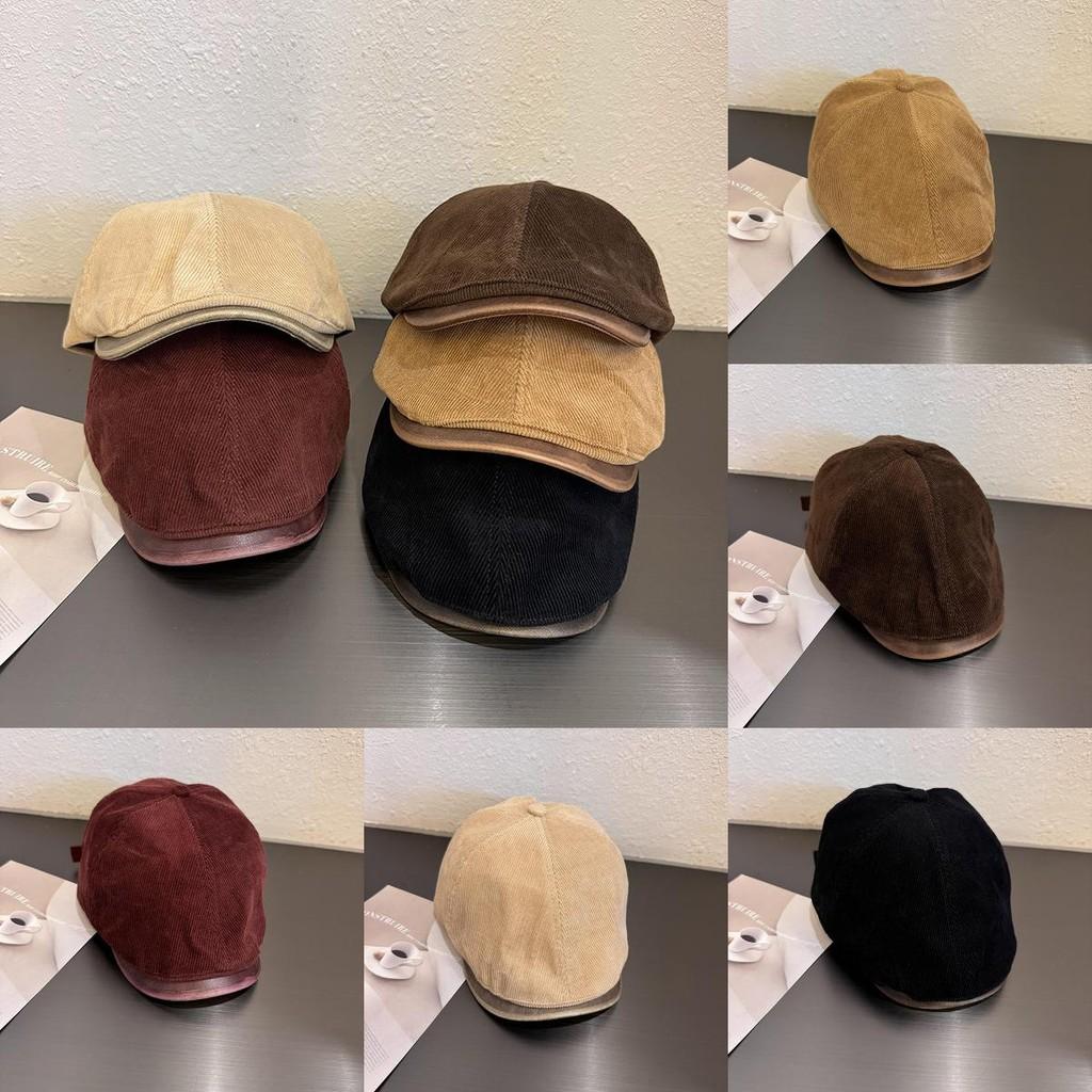 Corduroy Newsboy Cap For Fall Winter With Breathable Warmth And Sun Shade
