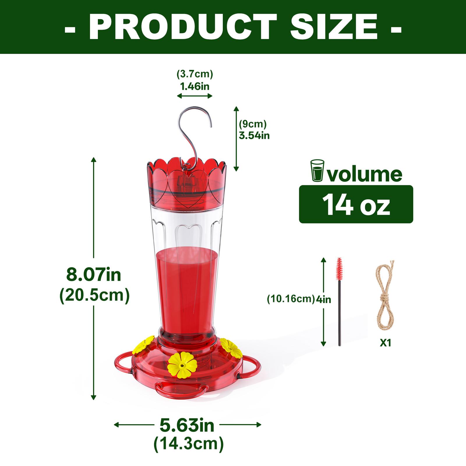Garden Bird Feeder Waterer For Hummingbirds Plastic Hanging Bird Feeder For Outdoor Yard Wildbird Easy Observation 1