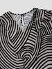 V-Neck Leaf Print Dress - Elegant European & American Style