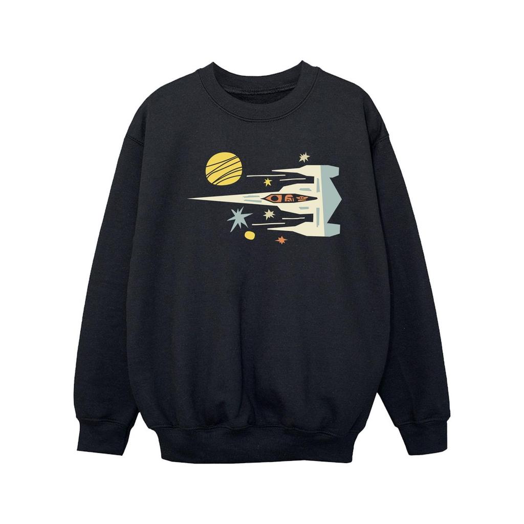 Star Wars Girls The Mandalorian Cutout Ship Sweatshirt