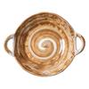 Binaural Bowl Coarse Pottery Household Fruit Bowl Salad Bowl Retro Tableware High-End Niche Dish Bowl Dessert Bowl
