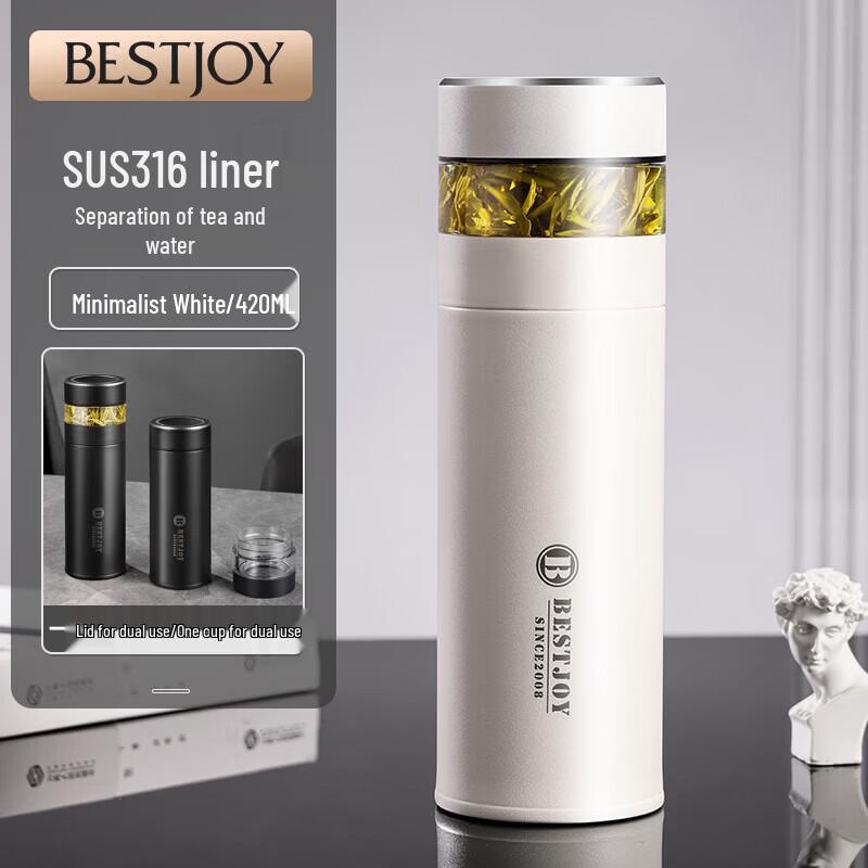 FUGUANG 316L Stainless Steel Portable Tea Infuser Insulated Cup