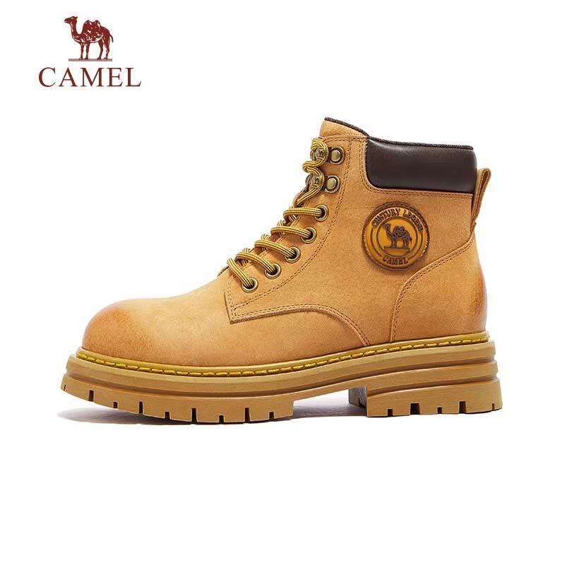 CAMEL Women s Plush-Lined Platform Combat Boots 35