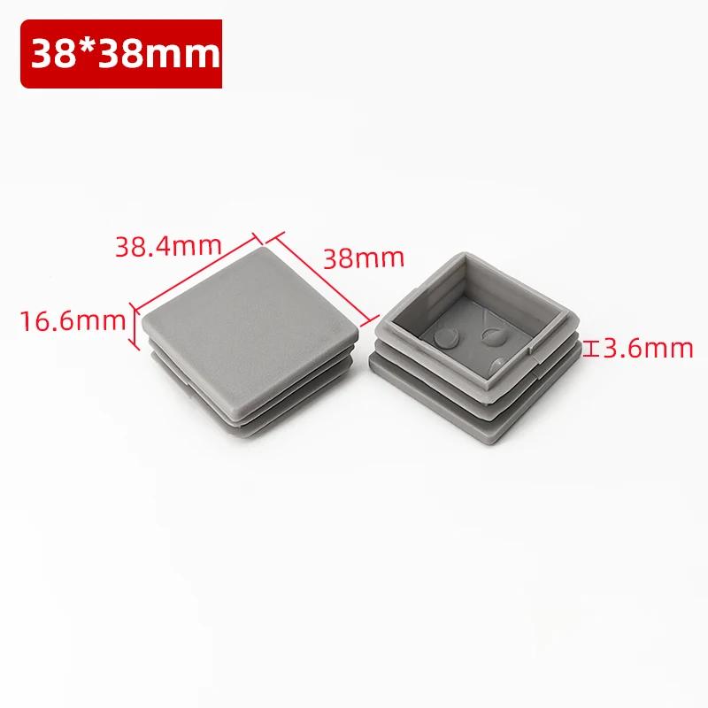 8~50 Stück Graue Kunststoff Rechteckige/Quadratische/Runde Quadratische Blindstopfen Rohreinsätze Stopfen Stopfen Stopfen 16mm~100mm