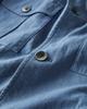 Declasse Linen Cotton Safari Size Steel 56143 Men's Jacket, M, Blue,