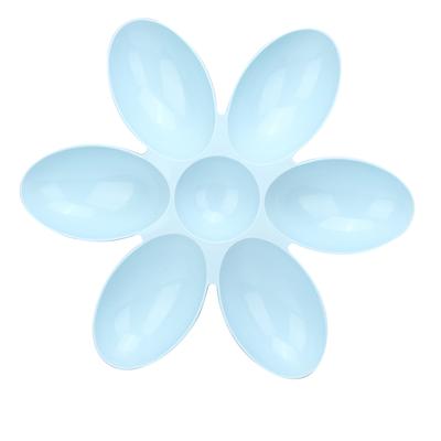 PP Durable Pet Six Petals Multiple Case Food Feeder Water Feeding Bowl for Cats Dogs General