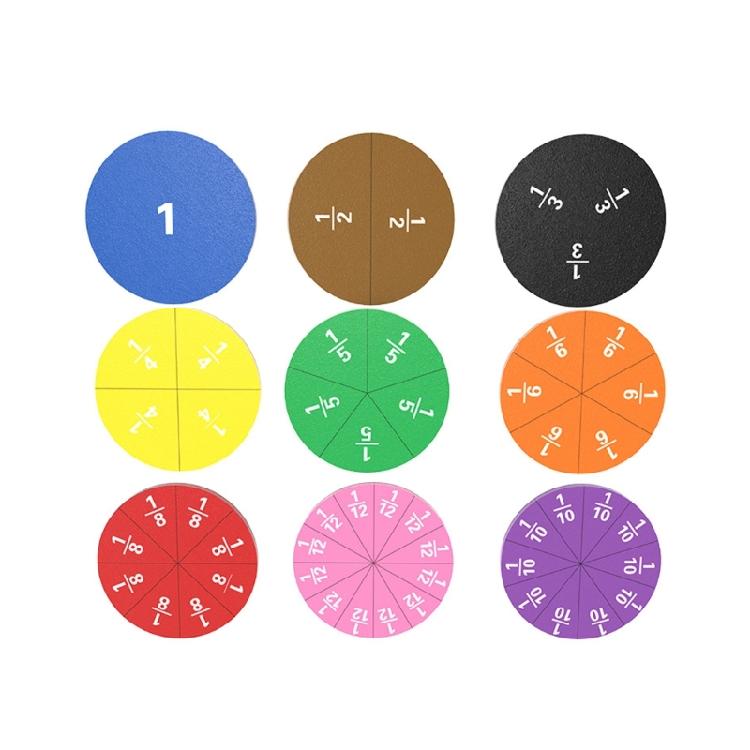 Практичный набор магнитных плиток с дробями для группового изучения математики и иллюстрации дробей в школьной среде 1