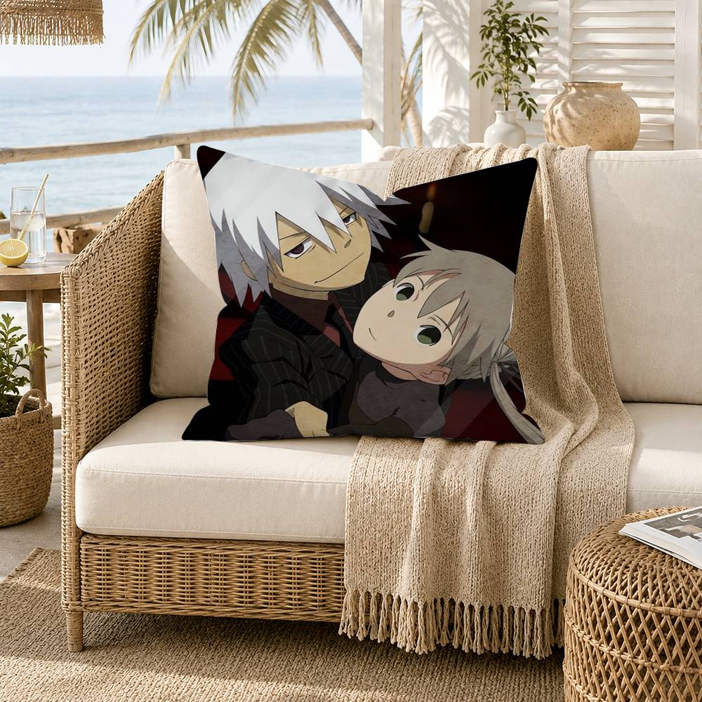 Anime SSoul Eater Pillow Case for Sofa Living Room Home Office Decor Protective Cover