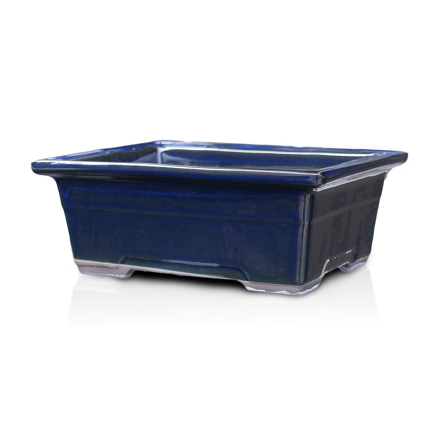 

Umekichi Bonsai Bonsai Pot with Long Rectangular Bottom Blue Sea Cucumber Seto Ware and Miscellaneous Supplies, 6-inch Band, Glaze, Ceramic, Square,