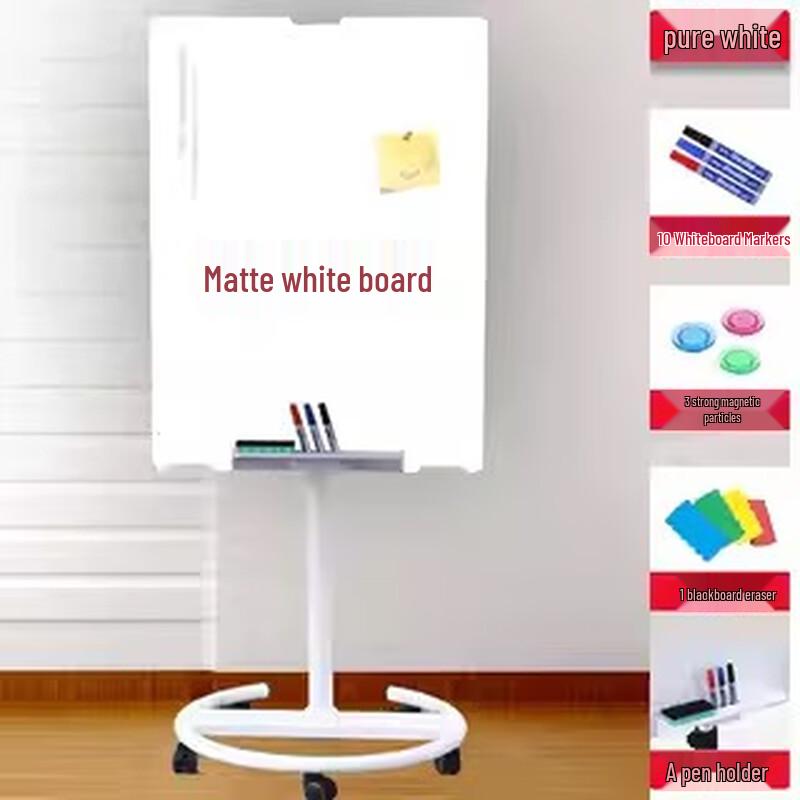 Magnetic Anti-Glare Tempered Glass Whiteboard with Stand
