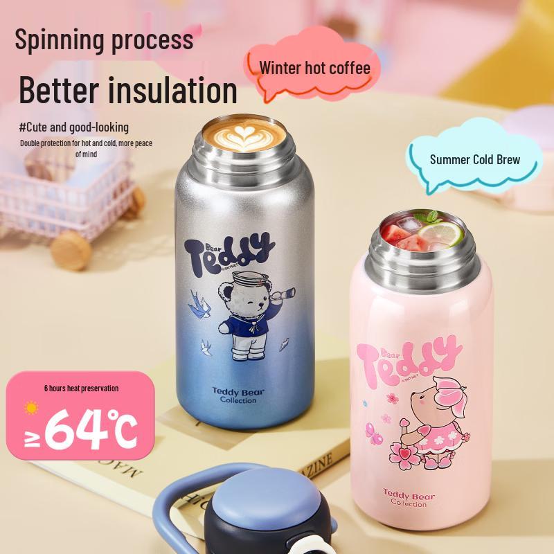 Taifugao 600ml Dual-Drink Insulated Stainless Steel Children's Thermos