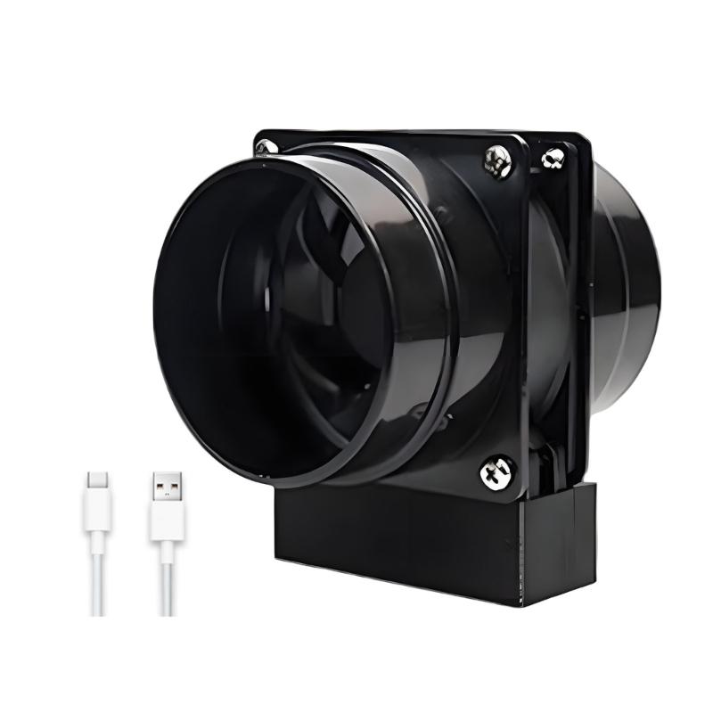 

USB Rechargeable 3 Speed Double Vent Portable Exhaust Fan For Electronics Repair Soldering Smokers Removal 1