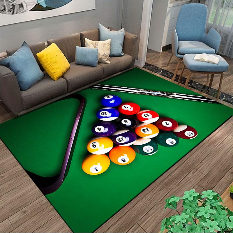 Billiard Balls Pool Theme Suitable As a Non-slip Mat for the Living Room or Bedroom Sofa