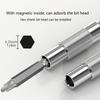3Pcs 15/20/30cm Flexible 1/4" Hex Shank Drill Bit Holders Magnetic Drill Extension Shaft for Power Tool in Tight Space