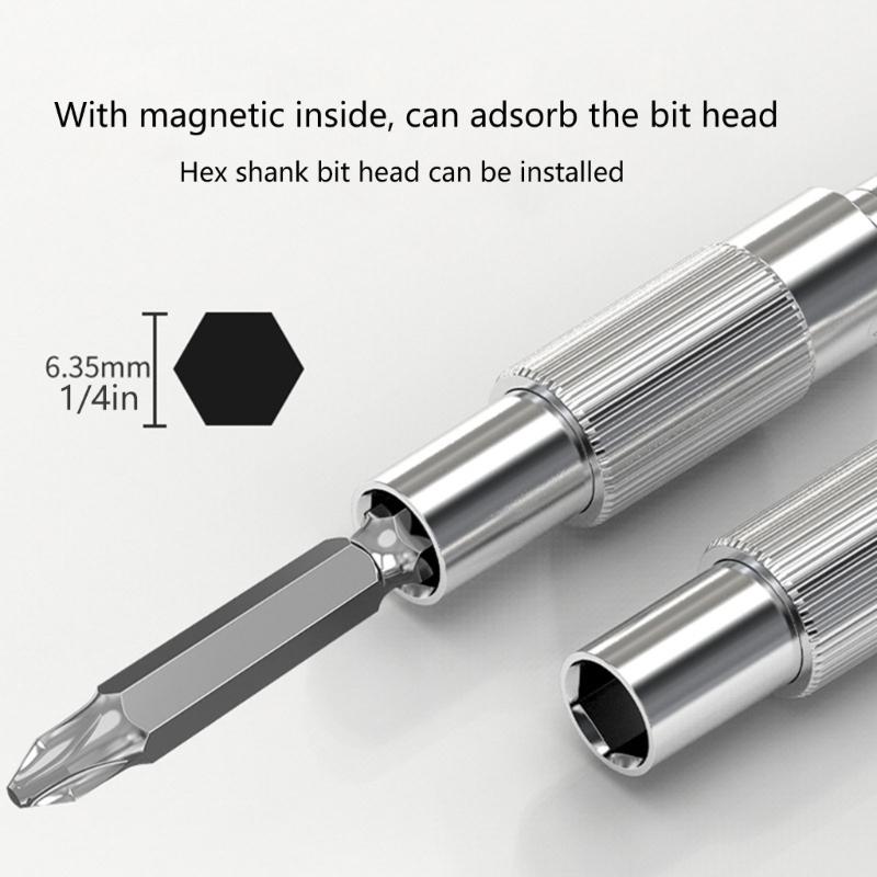 3Pcs 15/20/30cm Flexible 1/4" Hex Shank Drill Bit Holders Magnetic Drill Extension Shaft for Power Tool in Tight Space