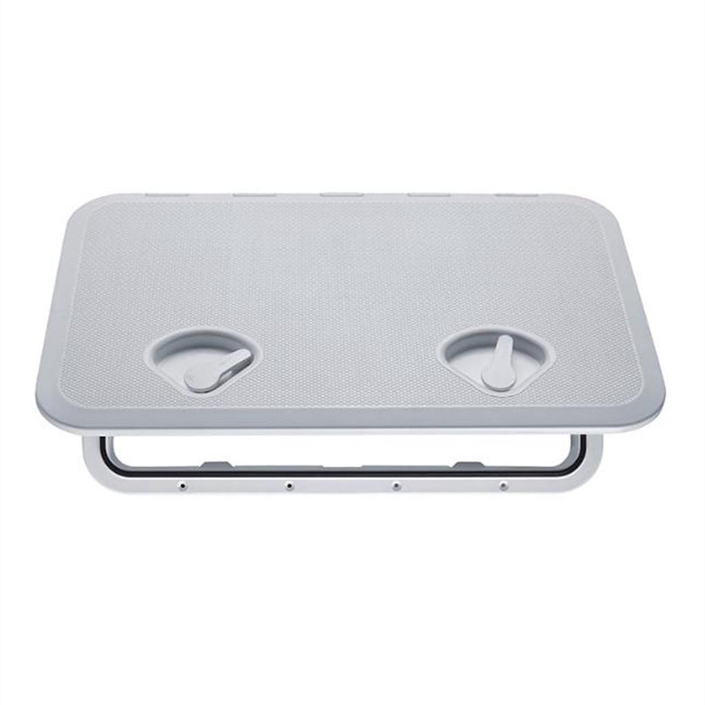 White Plastic Watertight Marine Boat Caravan Deck Compartment Access Hatch Plate White Inspection Yacht Cover RV Ship Part 23.86x13.90""