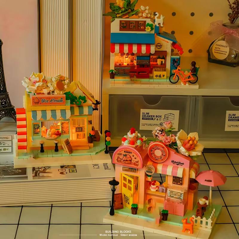 ToylinX City Street View Building Blocks Mini Store - Educational ABS Toy Set, Cultivates Children's Interests, Festival Gift