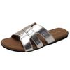 Retro Small Fragrant Flat-bottomed Slippers for Women In Summer, Elegant Open-toed Hollowed-out One-pedal Vacation Beach Cool Slippers for Women