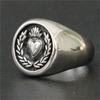 Liebesherz Ring 100% 316L Edelstahl Schmuck Olivenzweig Ring