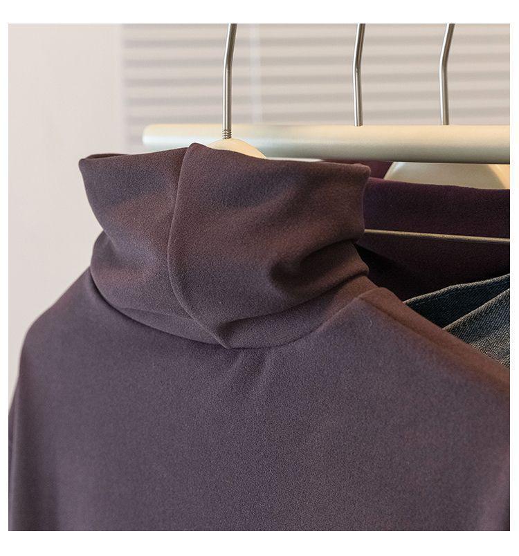 Plus Size German Velvet Lace Long Sleeve High Neck Top - Women's Slimming Autumn Winter Outerwear Shirt