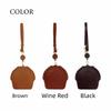 Extendable Reading Magnifying Glass Easy-pull Buckle PU Leather Key Chain  Seniors