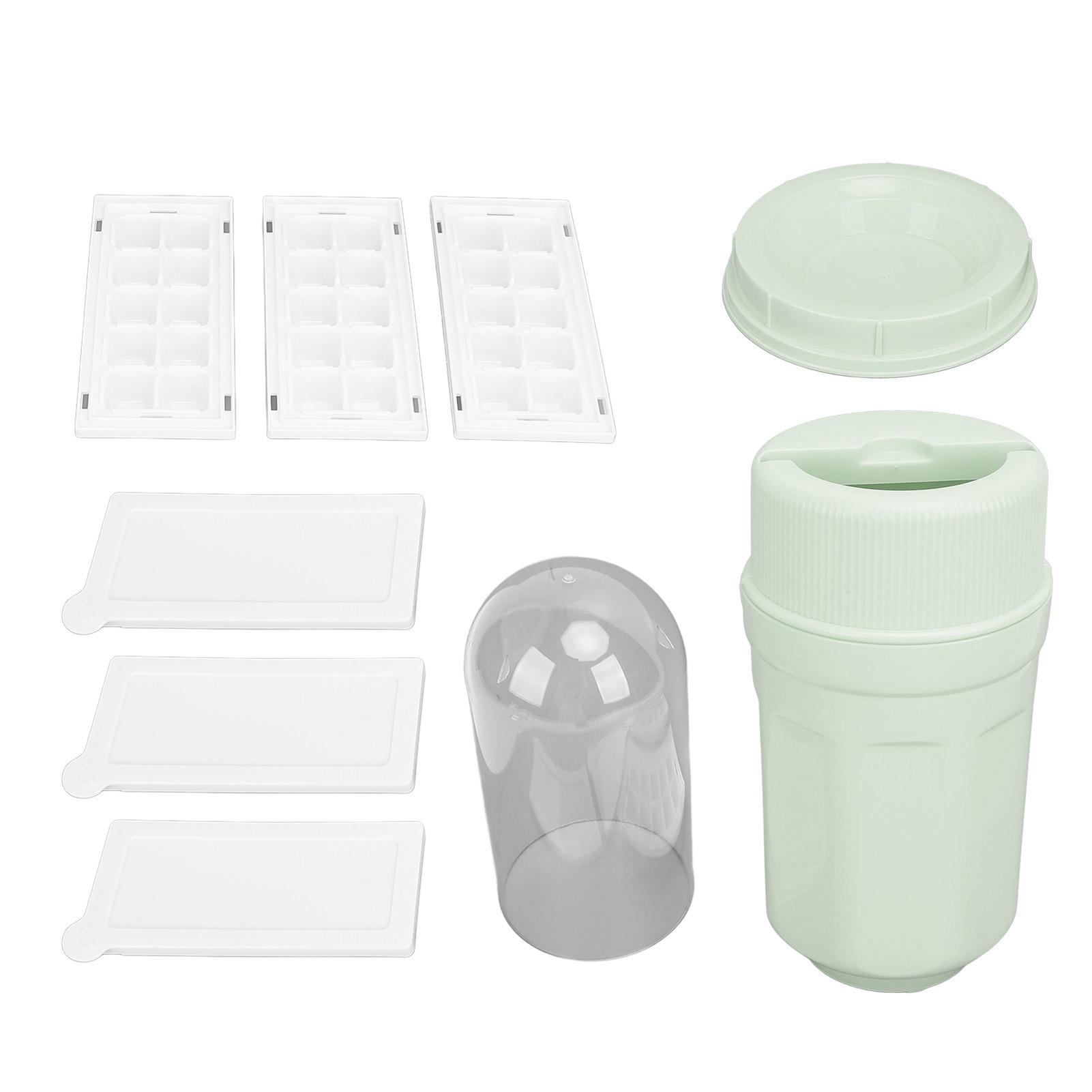 

Twisting Ice Cup Rotating Tray Easy Release Stackable Reusable Rotating Ice Cube Tray for Freezer зелёный