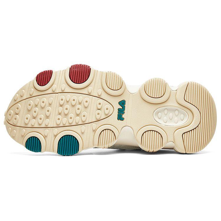 Fila Jagger Stoff Synthetikleder Lebkuchenmann Retro Sport Low-Top Lifestyle Schuhe Damen Sneaker Weiß Braun F12W011412FWL